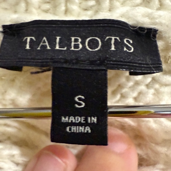 Talbots Ivory Cable Knit Fisherman Heritage Angler Apres Ski Sweater Size S - Picture 3 of 5